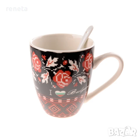 Чаша Рози и шевици, За чай, Керамичен, 10х8 см, снимка 1