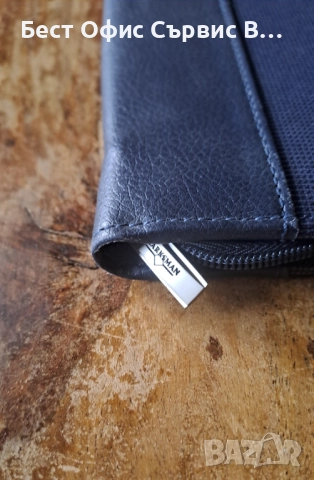 папка луксозна за документи син с кожа без/с цип Марксман Marksman Размер А4, снимка 15 - Ученически пособия, канцеларски материали - 52318025