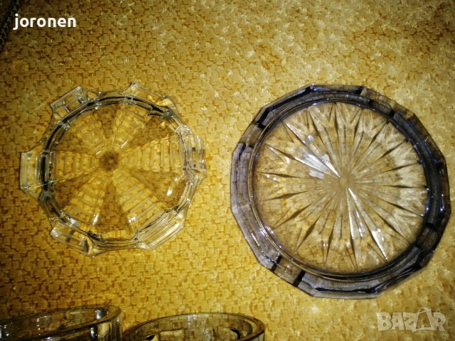 Стъклена Ваза-Стъклен пепелник-старо производство, снимка 9 - Декорация за дома - 53575182