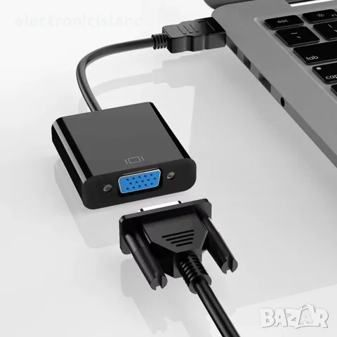 Преходник HDMI към VGA, Адаптор HDMI To VGA, Adaptor, Конвертор, Converter, снимка 4 - Кабели и адаптери - 55976405