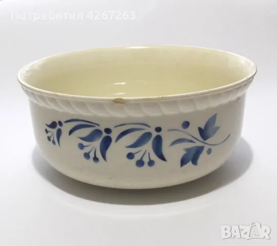 Старинна шведска керамична купа Gefle