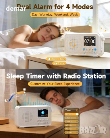 Roxicosly DAB+/DAB и FM радио, 2.4" TFT цветен дисплей, Bluetooth, снимка 6 - Радиокасетофони, транзистори - 53782778