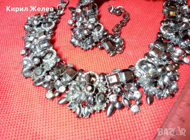 ЕФЕКТНА АР НУВО СТИЛ КРИСТАЛНА ОГЪРЛИЦА НАКИТ УКРАШЕНИЕ 47322, снимка 9 - Колиета, медальони, синджири - 47296231