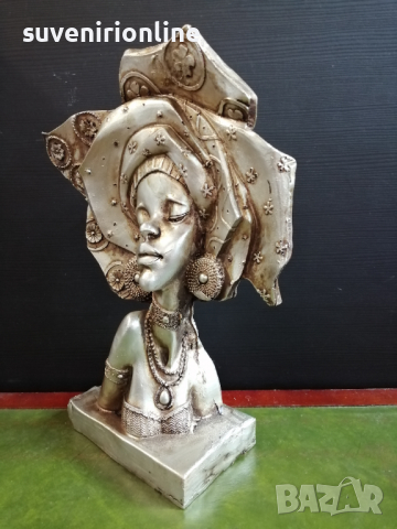 Декоративна статуетка Африканка, снимка 3 - Статуетки - 36195846