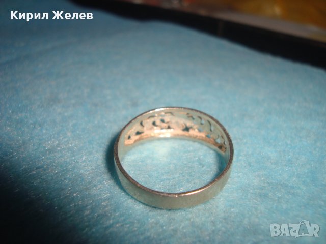 19 ВЕК ВЪЗРОЖДЕНСКИ СРЕБЪРЕН ФЛОРАЛНО ОРНАМЕНТИРАН ПРЪСТЕН ВИСОКА ПРОБА СРЕБРО МАЙСТОРСКИ 26625, снимка 7 - Антикварни и старинни предмети - 34631274