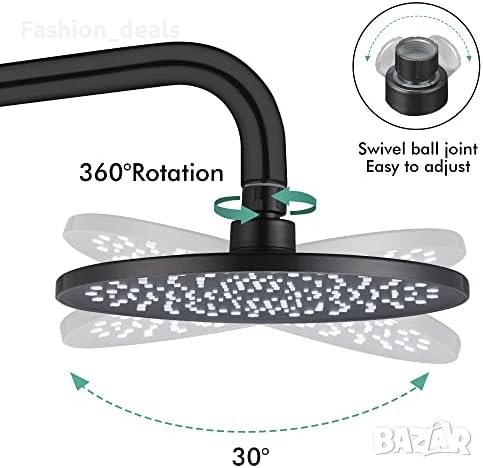 Нов кръгъл душ с дъждовен ефект / Регулируема въртяща то/ Регулируема въртяща се глава Баня Дом Спа, снимка 2 - Други стоки за дома - 41229967
