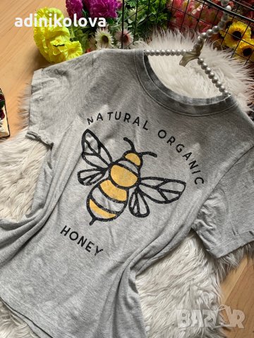 Тениска с пчели, снимка 2 - Тениски - 40843933