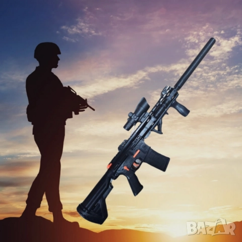 Играчка Gelsoft M416 автомат с аксесоари + гел муниции – безопасно забавление , снимка 4 - Други - 52125841