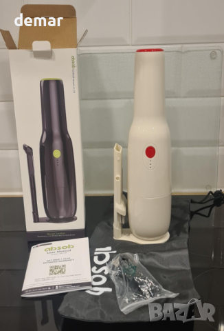 absob Безжична ръчна прахосмукачка за кола - Мини, акумулаторна, преносима, USB зареждане, бяла, снимка 7 - Прахосмукачки - 44747892