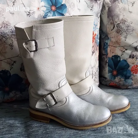 "Bullboxer" / естествена кожа / ботуши тип боти / N39, снимка 4 - Дамски боти - 47493819