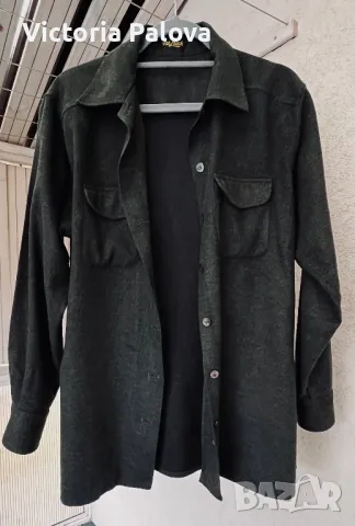 Зимна риза VAN LAACK сиво-зелен цвят, снимка 7 - Ризи - 48111206