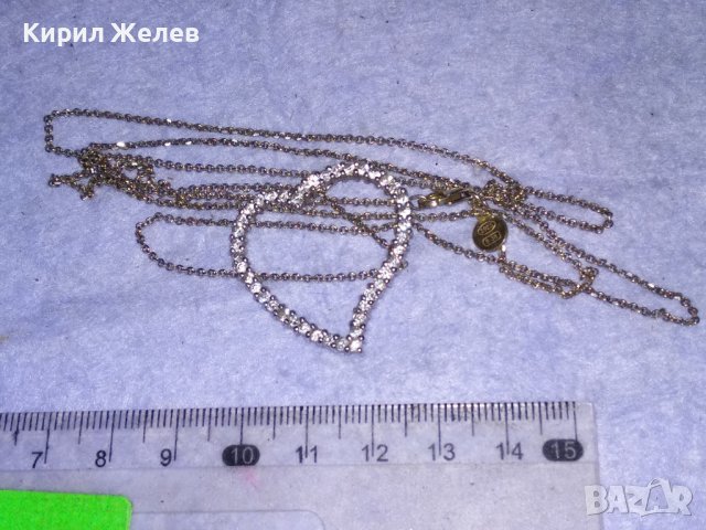 ШАРМАНТНО СЪРЦЕВИДНО СРЕБЪРНО АРТ КОЛИЕ МЕДАЛЬОН СРЕБРО с ПЕЧАТИ S 925 9.38 с ИСКРЯЩИ ЦИРКОНИ 28493, снимка 13 - Колиета, медальони, синджири - 41388798