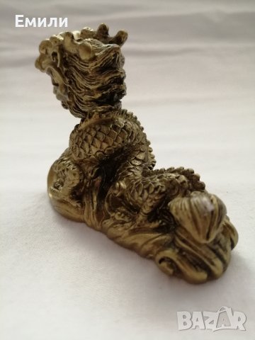 Комплект сувенири статуетки китайски дракони в бронзов цвят, снимка 15 - Статуетки - 44466254