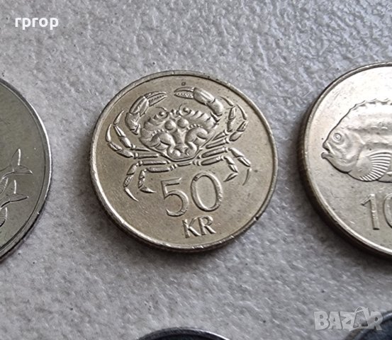 Монети. Исландия.  0.10, 1, 5  10, 50 и 100 крони. 6 бр., снимка 3 - Нумизматика и бонистика - 42314837