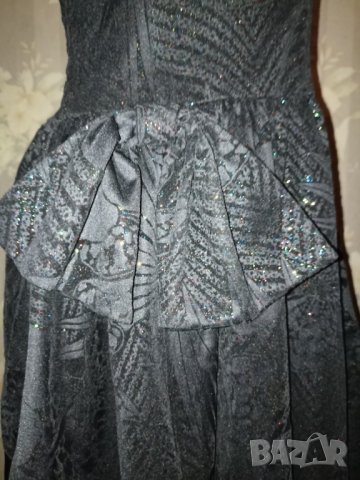 Черна официална рокля с отблясъци М, снимка 8 - Рокли - 38777941