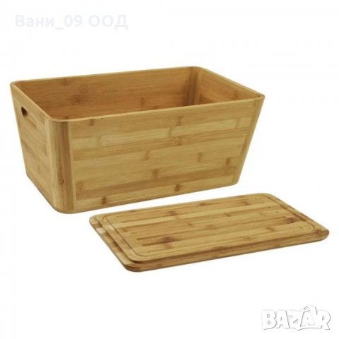 Бамбукова кутия за хляб с дъска за хляб, снимка 2 - Аксесоари за кухня - 34818277