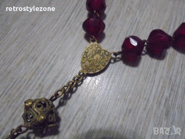 № 8412 Стара молитвена броеница / розарий /  , снимка 4 - Други ценни предмети - 52885241