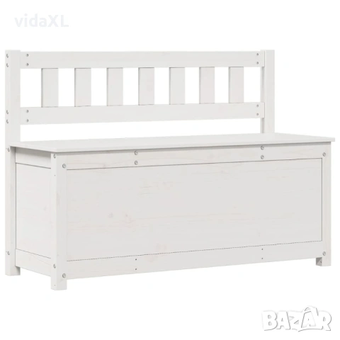 vidaXL Пейка, бяла, 110x41x76,5 см(SKU:823555)