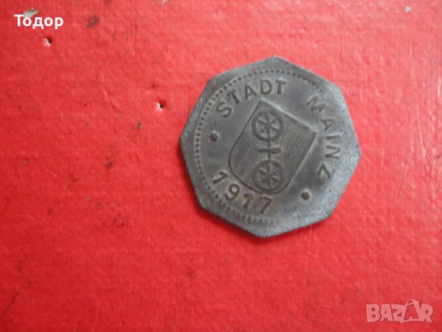 Стара немска монета жетон 1917 , снимка 5 - Нумизматика и бонистика - 41226265