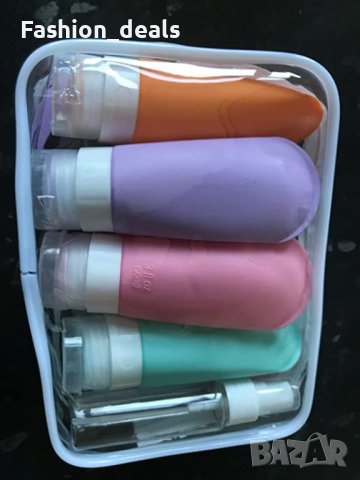 Нов комплект Пътни бутилки за тоалетни принадлежности пътуване козметика, снимка 8 - Други - 40415184