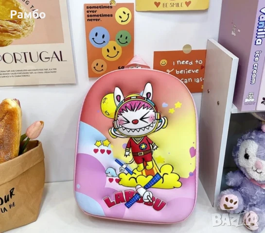 3D Раница за училище Детска чанта Лабубу LaBuBu, снимка 10 - Раници - 51157603