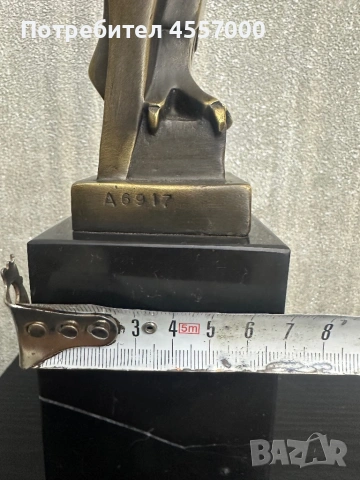 Авторска бронзова скулптура "Бухал" – Арт Деко, Крис Кунрад (Coenrad), 31 см, снимка 2 - Антикварни и старинни предмети - 53089547