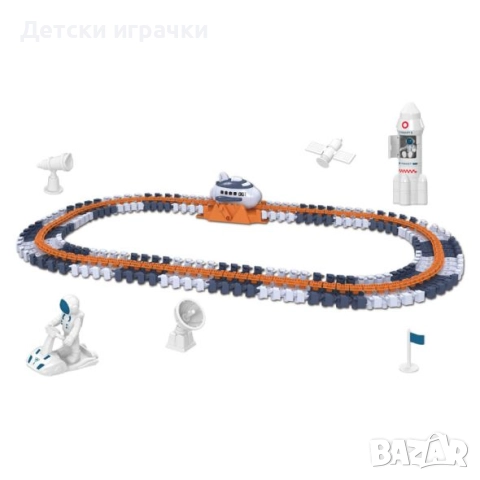 Космическа писта и за стена със совалка интерактивна игра, на батерии , снимка 3 - Коли, камиони, мотори, писти - 52852657