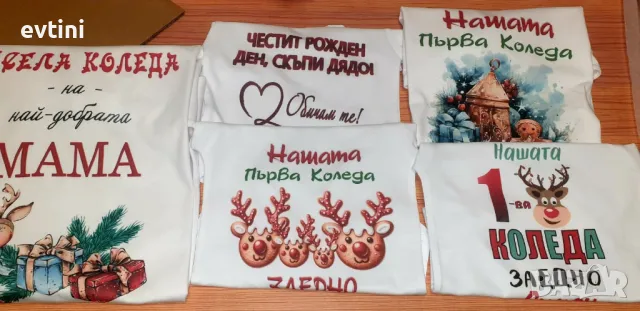 Коледен комплект за цялото семейство, снимка 8 - Тениски - 34916060