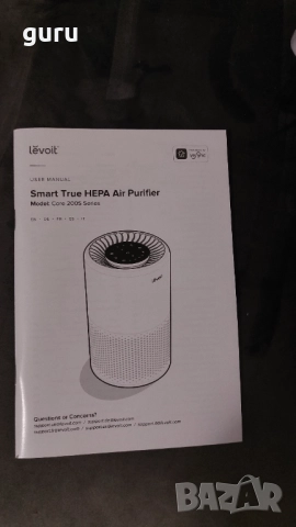 Пречиствател за въздух Levoit Core 200S с HEPA филтър, снимка 3 - Овлажнители и пречистватели за въздух - 52641326