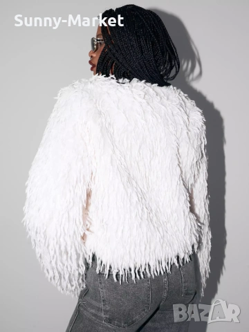 Дамско палто от изкуствен пух, снимка 4 - Якета - 53511776