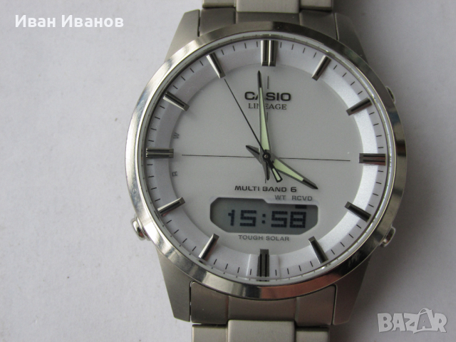 Casio LCW-M170T LINEAGE MULTI BAND 6 TITANIUM Касио титаниев ръчен часовник, снимка 5 - Мъжки - 44673493
