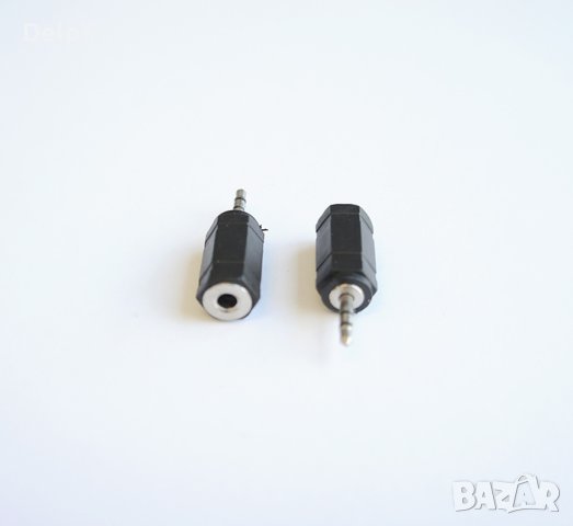 Букса преходна STEREO 3,5mm JACK(ж)/2,5mm JACK(м), снимка 1