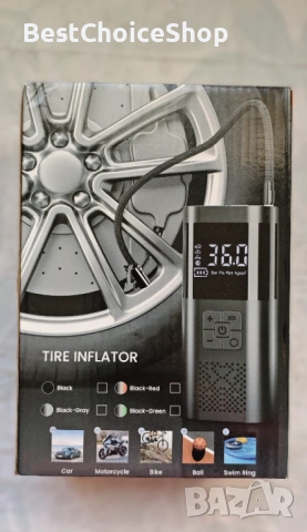 Преносим въздушен компресор с LED за кола, мотоциклет, велосипед, топки, снимка 8 - Аксесоари и консумативи - 53751036