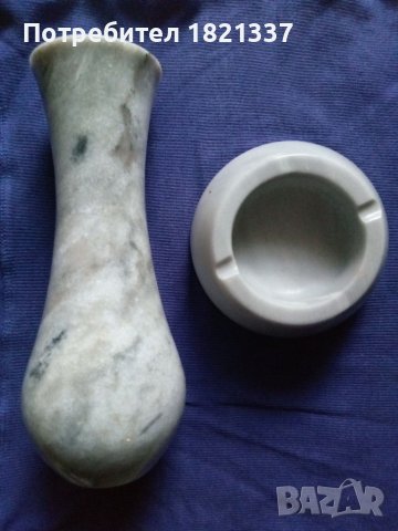 Мраморна ваза и пепелник , снимка 8 - Вази - 39308271