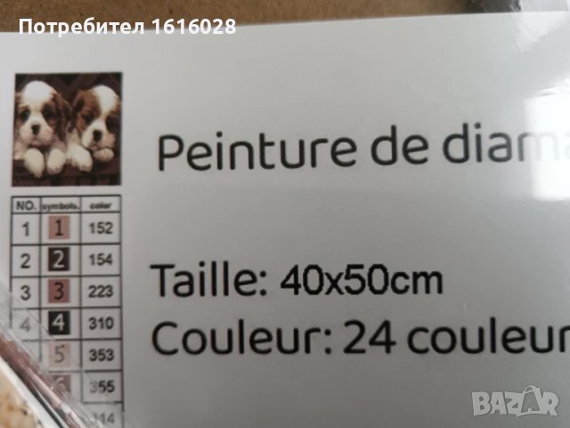 Нов голям диамантен Гоблен опънат на платно - картина,"Двете кученца"., снимка 10 - Гоблени - 50648513