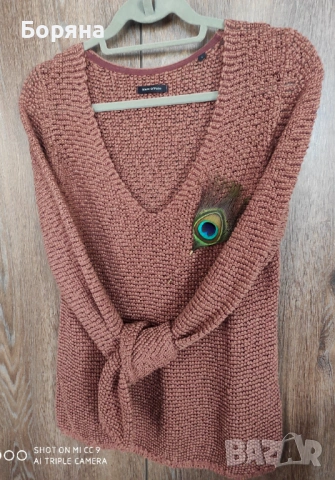 Marc O'Polo кафяв пуловер памук, снимка 7 - Блузи с дълъг ръкав и пуловери - 53274579