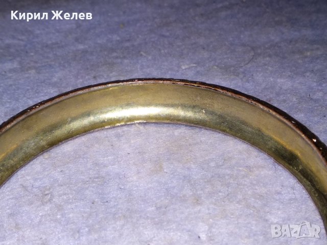 СТАРА ФЛОРАЛНО ОРНАМЕНТИРАНА СРЕБРИСТА СТОМАНЕНА ВИНТИДЖ - АРТ СТИЛ ГРИВНА 26613, снимка 8 - Гривни - 41096225