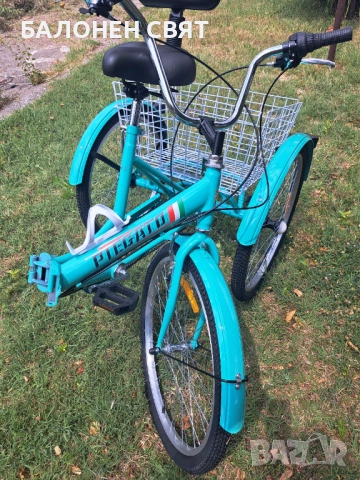 СУПЕР МОДЕЛ Нова 24 цолова Сгъваема Семейна Триколка 7 скорости 3 спирачки с Безплатна Доставка , снимка 15 - Велосипеди - 51578467