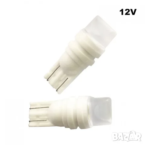 LED крушки T10 12V 6000K 2 броя с бяла светлина