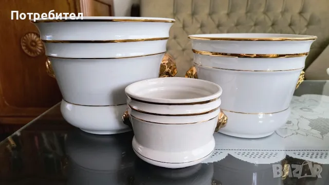 Порцеланови кашпи, снимка 2 - Саксии и кашпи - 50209831