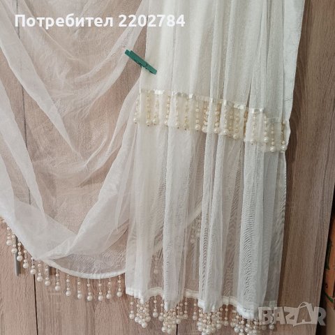 Перде с драперия с перли и мъниста , снимка 4 - Пердета и завеси - 41348777