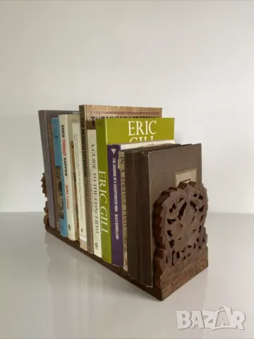 Изящна  ръчно резбована поставка за книги от червено дърво., снимка 13 - Антикварни и старинни предмети - 48895538