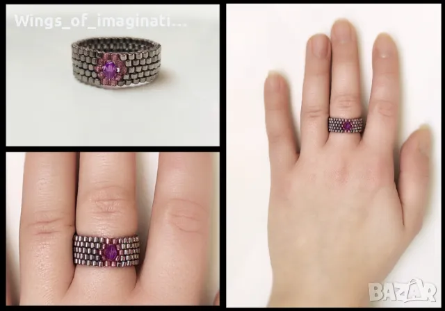 Пръстен от мъниста Ръчна изработка