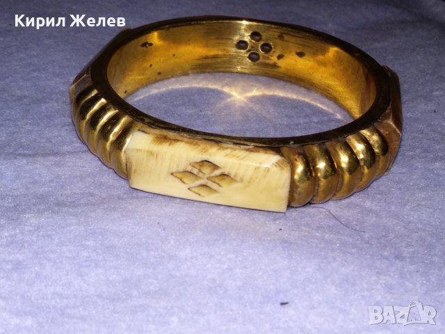 СТАРА БРОНЗОВА ТИБЕТСКА ТРАДИЦИОННА ГРИВНА с КАМИЛСКА КОСТ с НУЖДА от ЛЕКА РЕСТАВРАЦИЯ! 38316, снимка 6 - Антикварни и старинни предмети - 41192290