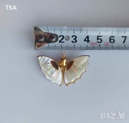 Брошка – Бяла Седефена пеперуда , снимка 6 - Други - 41481541