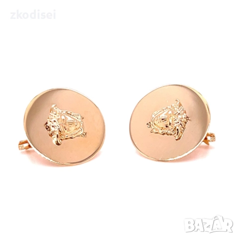 Златни обеци Versache 6,22гр. 14кр. проба:585 модел:34585-1, снимка 2 - Обеци - 52526166