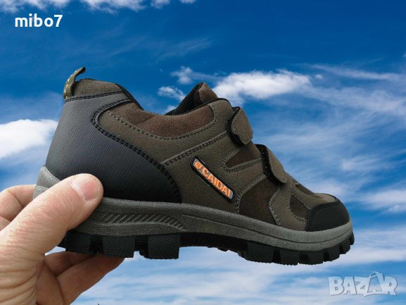 Мъжки маратонки с лепенки велкро в зелено- CAIDAI, снимка 4 - Маратонки - 44481265