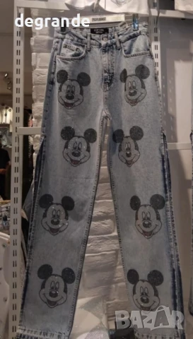 Дамски дънки с Мики Маус/S M L/размери