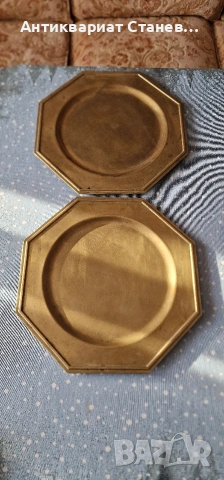 Масивни и тежки месингови чинии, снимка 2 - Чинии - 53342879