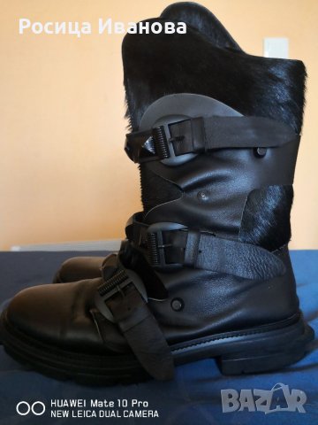 Alexander McQueen, черни кубинки естествена кожа , снимка 2 - Дамски ботуши - 39312133